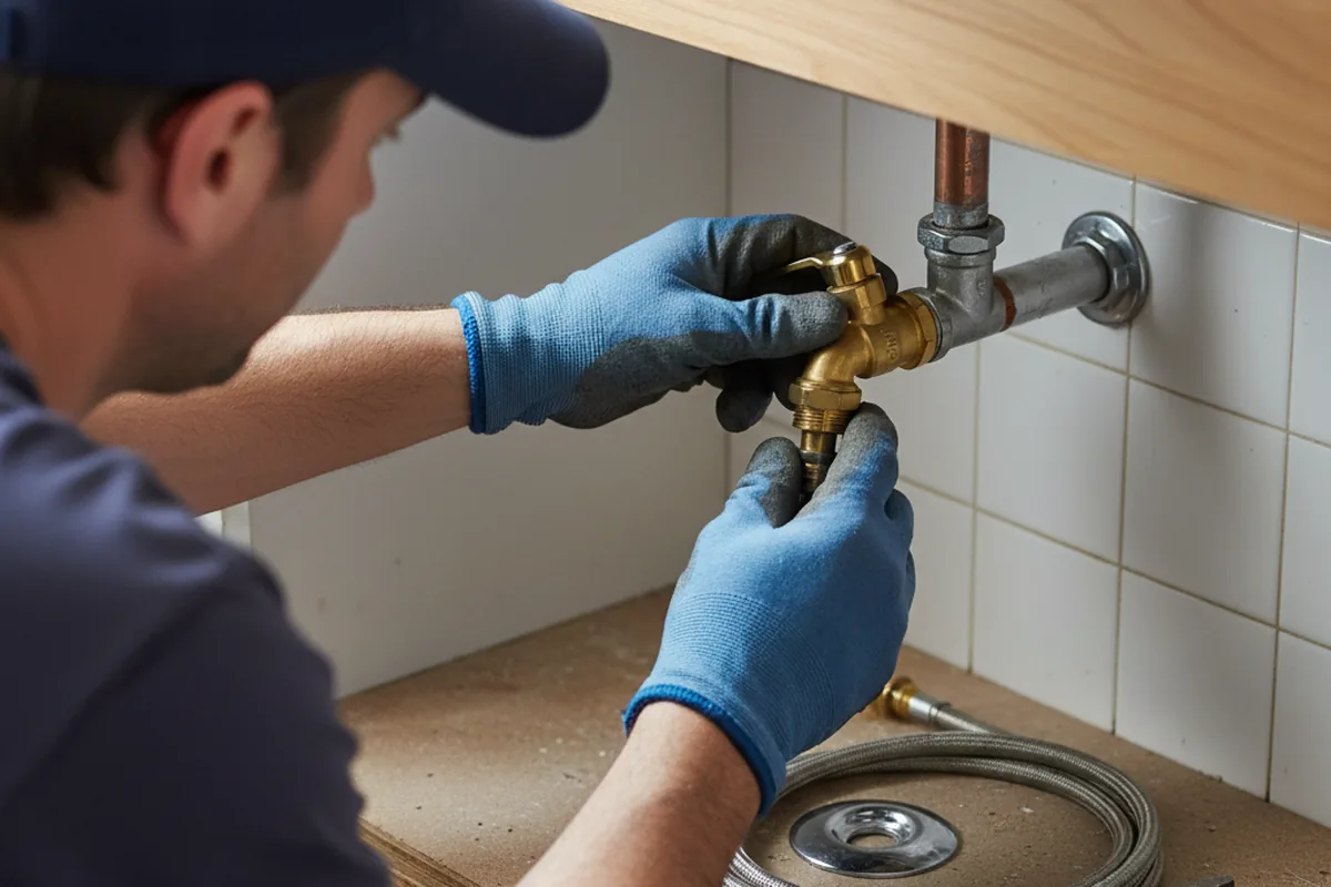 Shutoff valve and fitting work during Emergency Plumbing in Willet